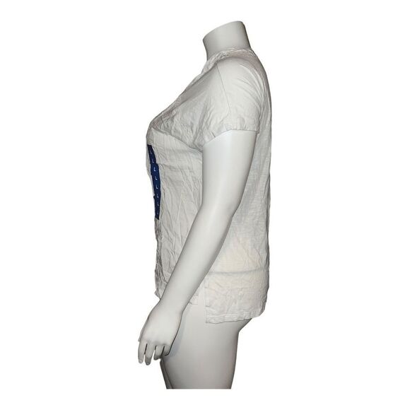 Gloria Vanderbilt Ladies V-Neck Embroidered Cotton Top T-Shirt Large NWT - Picture 6 of 12